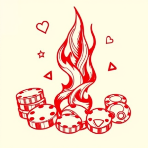 Red Ink Gambling Tattoo