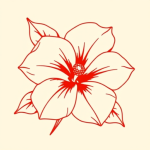 Red Ink Gardenia Tattoo