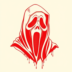 Red Ink Ghostface Tattoo
