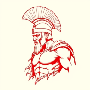 Red Ink Gladiator Tattoo