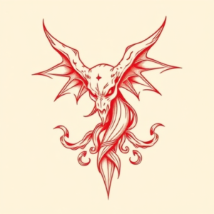 Red Ink Hades Tattoo