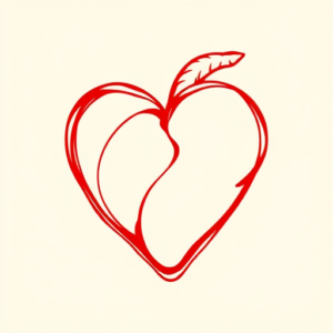 Red Ink Heart Tattoo