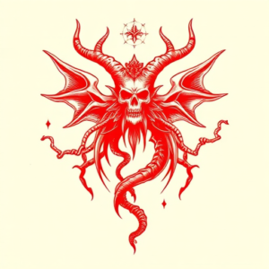 Red Ink Hecate Tattoo