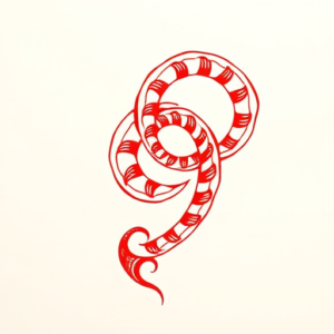 Red Ink Helix Tattoo