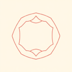 Red Ink Hexagon Tattoo