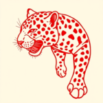 Red Ink Jaguar Tattoo