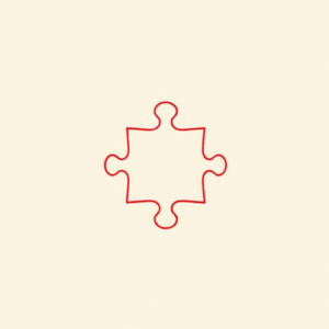 Red Ink Jigsaw Tattoo