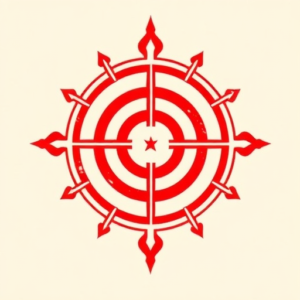 Red Ink Labyrinth Tattoo