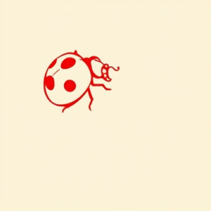Red Ink Ladybug Tattoo