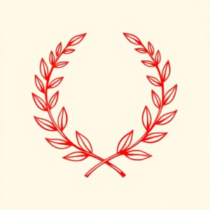 Red Ink Laurel Tattoo