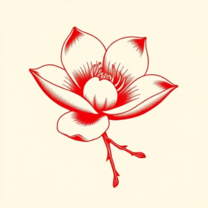 Red Ink Magnolia Tattoo