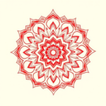 Red Ink Mandala Tattoo