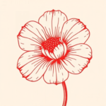 Red Ink Marigold Tattoo