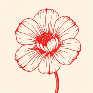 Red Ink Marigold Tattoo