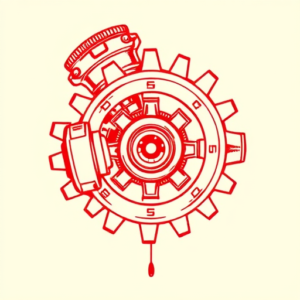 Red Ink Mechanic Tattoo