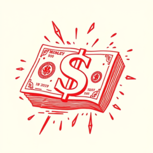 Red Ink Money Tattoo