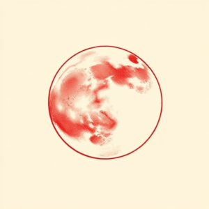 Red Ink Moon Tattoo