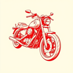 Red Ink Motorcycle Tattoo