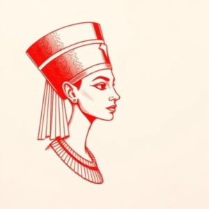 Red Ink Nefertiti Tattoo