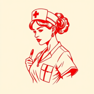 Red Ink Nurse Tattoo