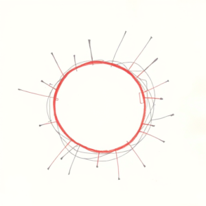 Red Ink Outline Cartoon Tattoo