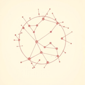 Red Ink Outline Constellation Tattoo