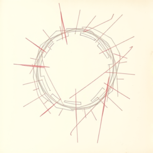 Red Ink Outline Cyber Tattoo