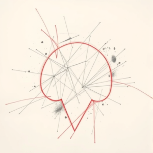 Red Ink Outline Gambling Tattoo