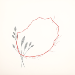 Red Ink Outline Nature Tattoo