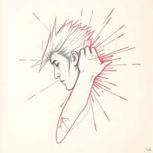 Red Ink Outline Rockstar Tattoo
