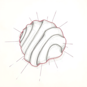 Red Ink Outline Shellback Tattoo