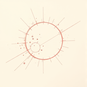 Red Ink Outline Space Tattoo