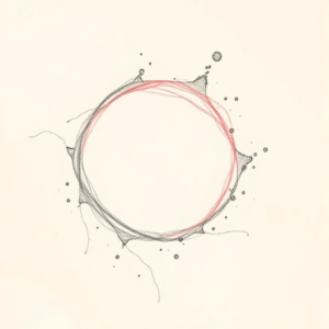 Red Ink Outline Water Tattoo