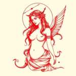 Red Ink Persephone Tattoo
