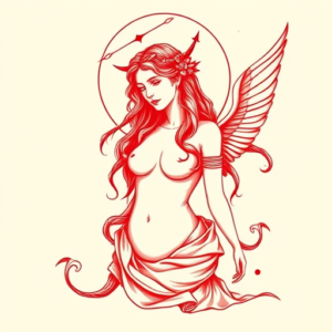 Red Ink Persephone Tattoo