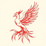 Red Ink Phoenix Tattoo