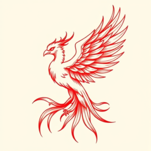 Red Ink Phoenix Tattoo