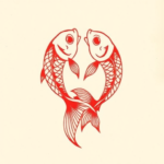 Red Ink Pisces Tattoo