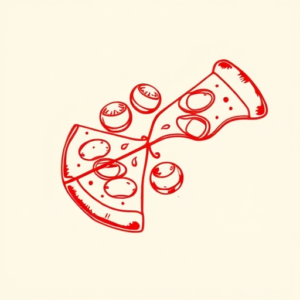 Red Ink Pizza Tattoo