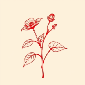 Red Ink Plant Tattoo