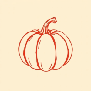 Red Ink Pumpkin Tattoo
