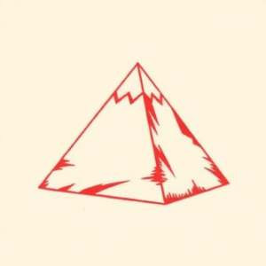 Red Ink Pyramid Tattoo