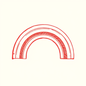 Red Ink Rainbow Tattoo