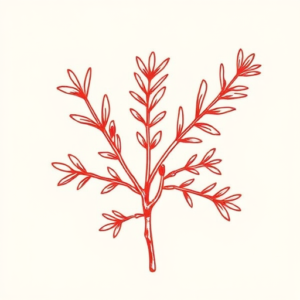 Red Ink Rosemary Tattoo