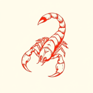 Red Ink Scorpio Tattoo