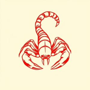 Red Ink Scorpion Tattoo