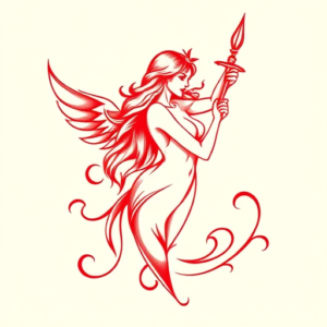 Red Ink Siren Tattoo