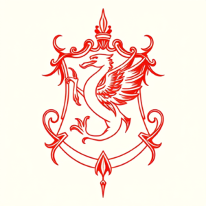 Red Ink Slytherin Tattoo