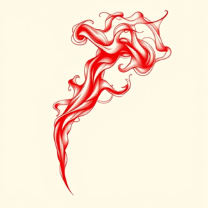 Red Ink Smoke Tattoo