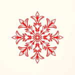 Red Ink Snowflake Tattoo